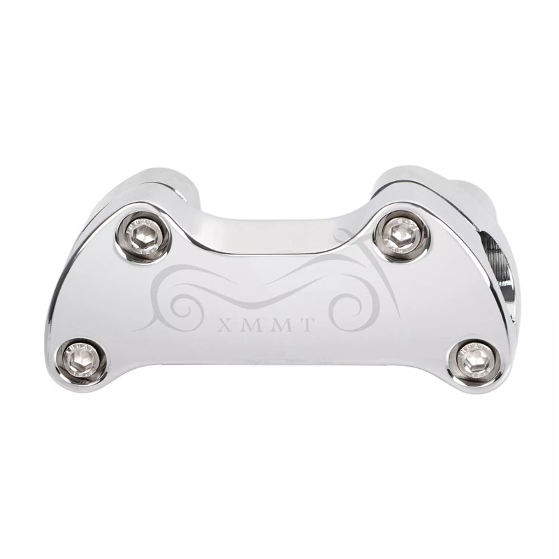 Unbranded Chrome 2" Risers 1" Handlebar Clamp For Harley Softail