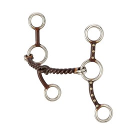Tough 1 Antique Brown Jr. Cowhorse Twisted Snaffle
