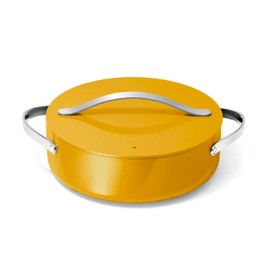 Caraway Rondeau - 6 Qt Non-Stick Pan with Lid - Free From Forever Chemicals - Perfect for Searing, Braising, & Roasting - Marigold