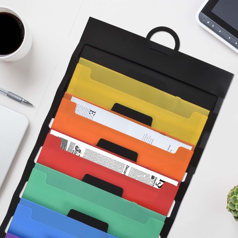 Colexy Hanging Wall File Folder Organiser, A4 Cascading Magazine Chart
