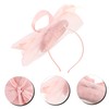 Healeved Gauze Fascinator Hat with Flower Detail for Women Elegant