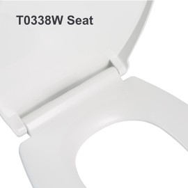 Elongated Toilet Seat For HOROW T0338W Series, Soft Closing Seat & Quick Release, Plastic