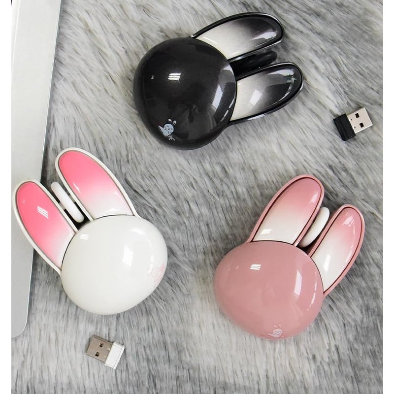 SHARE SUNSHINE - mouse de conejo para computadora (rosa)