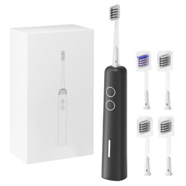 ZUAMEGU Electric Toothbrush for Adults Sonic Vibration Deep Mouth Cleaning Teeth Whitening Free 4 Toothbrush Heads Super Soft Bristles 3 Modes 90 Days Lifespan IPX7 Waterproof (Color Available)