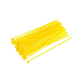uxcell Cable Zip Ties Nylon Cable Wire Ties 6 Inch Self-Locking Nylon Tie Wraps Yellow 100pcs