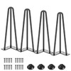 SMARTSTANDARD 14 Inch Hairpin Table Legs, 3 Steel Rods 1/2