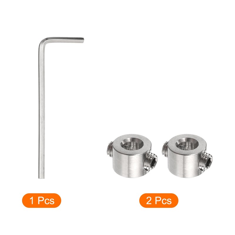 HARFINGTON 2pcs 4mm Drill Stop Collar Set Depth Stop, Adjustable