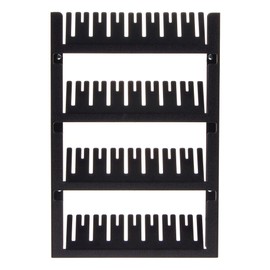 Angelynn's Wall Mounted Large Statement Finger Ring Holder Display, Cufflink/Cuff Link Storage, Hanging Closet Body Jewelry Organizer Men and Women, Jaymes Black 9" x13 1/4"