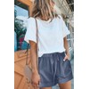 ANFTFH Women Comfy Drawstring Casual Elastic Waist Pocketed Shorts Pants