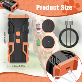 Anti Barking Device for Dogs, Bark Shield Repeller 3 Modes, Dual Ultrasonic Dog Barking Deterrent Devices with LED Flashlight, Stop Barking Dog Device, Sonic Anti Bark Tool for Outdoor Indoor