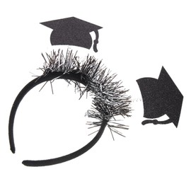 PACKOVE Graduation Headband with Doctoral Cap Design Elegant Star Decoration for Adults Hair Accessory for Graduation Parties and Photos Durable and Stylish Headpiece