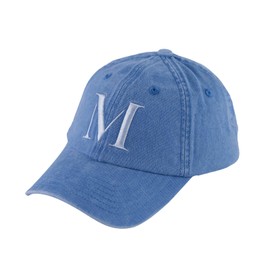 LuckyLy Gorra para Mujer Original con Iniciales, Ajustable y Moderna, Sombrero para Sol Tipo Visera Deportiva, Accesorios Ideales como Regalos para Mujer y Regalos para Mamá – Modelo Milly, Letra M