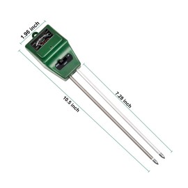 iPower 6-Pack, 3-in-1 Soil Moisture/Light/pH Tester Plant Care Kit for Home, Garden, Lawn, Farm, Indoor & Outdoor Use, Square, 3 in 1 Meter, Green