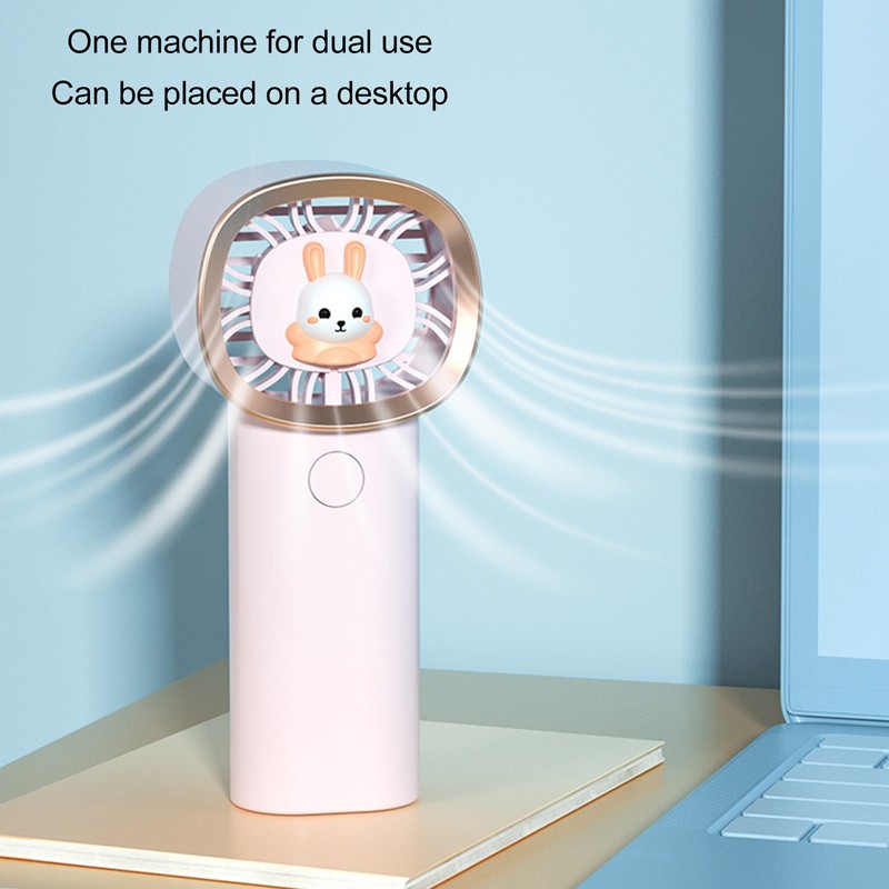 Hand Fan 3 Gear Adjustable USB Charging Cute Mini Handheld