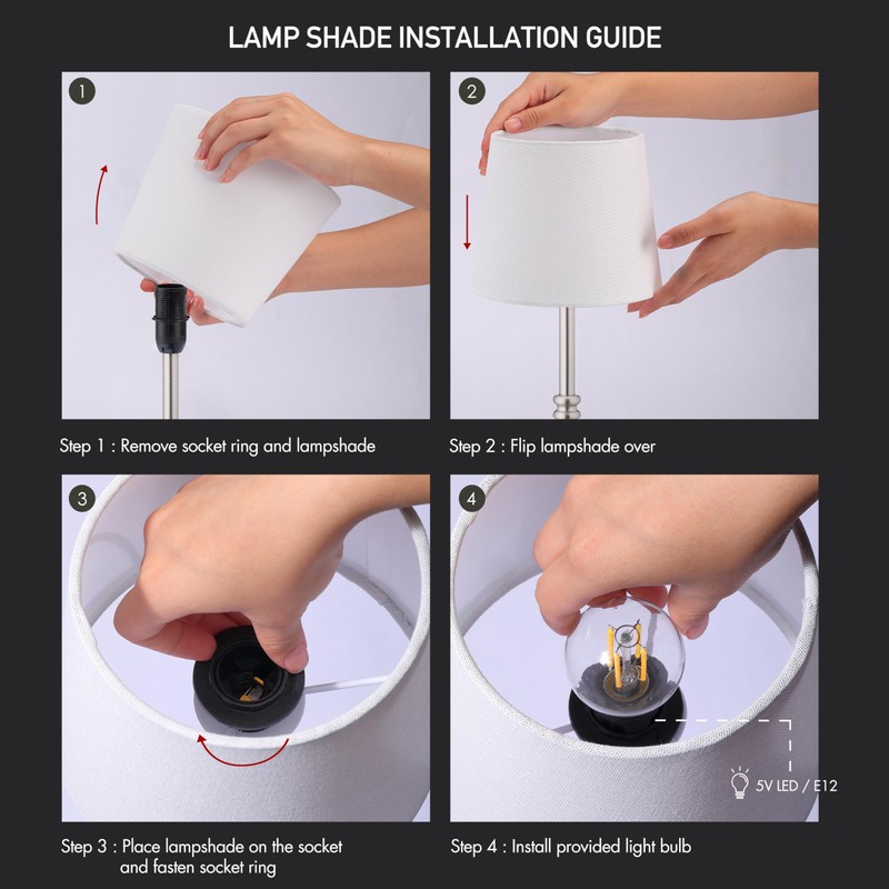 O’Bright Seraph - Cordless LED Table Lamp with Dimmer, Built-in