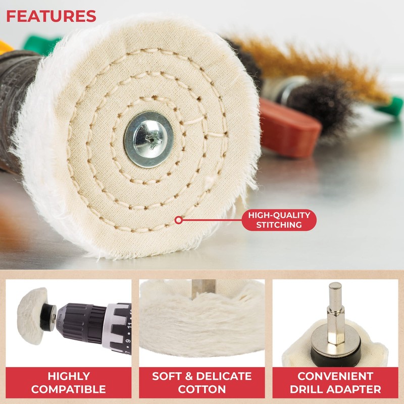 GADLANE Polishing Wheel - 6pcs Polishing Pads, Buffing Wheel For