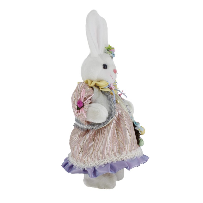 19" Whimsical Wreath Easter Bunny Rabbit Pastel Spring Collectible Home