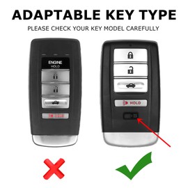 0BT59 2-PCS for Acura Key Fob Cover Keychain Protector case Compatible with 2014-2023 ILX,RLX,TLX,NSX,RDX,MDX Accessories White/Black