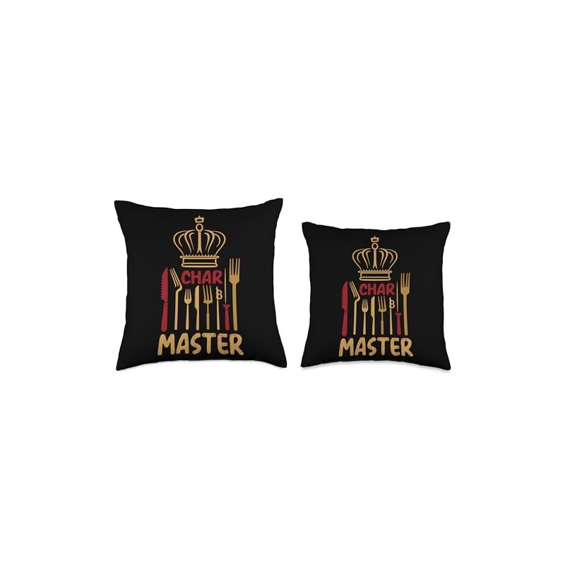 BBQ Char Master Crowned Grill Expert Throw Pillow