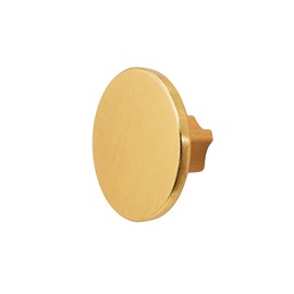 Decoranddecor Vesta - 40mm Round Kitchen Cabinet Furniture Knob Zinc Alloy (2 Pack, Brushed Gold)