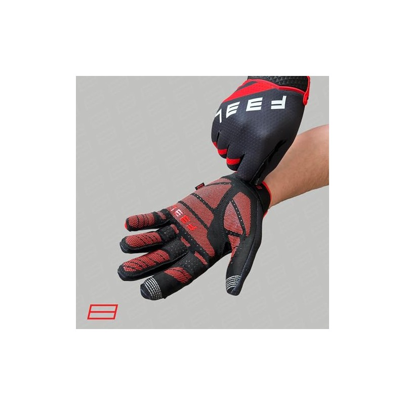 F33L SR3 Diamond Sim Racing Handschuhe, Rot, Größe M