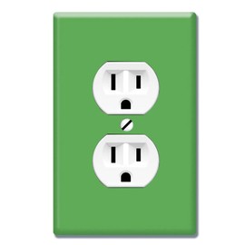 WIRESTER Duplex Outlet Cover Wall Plate/Switch Plate - Solid Green