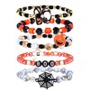 Halloween Beaded Bracelets Pumpkin Spider Ghost Charms Bracelets BOO Happy