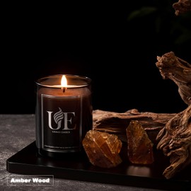 Urban Ember Men’s Aromatherapy Candle Gift Set | 4 Pack 8oz Soy Wax Candles, Long-Lasting for Home | Perfect Birthday & Holiday Gift for Him (Pack of 4, Amber Wood/Oud/Leather/Lavender)
