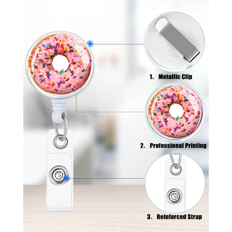 IAMRAVER 2 Pack Retractable Badge Holders Cute Badge Reel Badge