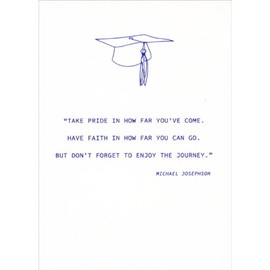 Sellers Publishing RSVP Take Pride in How Far You've Come: Michael Josephson Quote Inspirational Graduation Congratulations Card