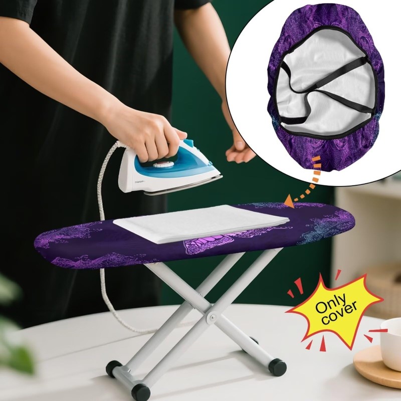 Boho Mandala Butterfly Print Ironing Board Cover Small, Elastic Anti