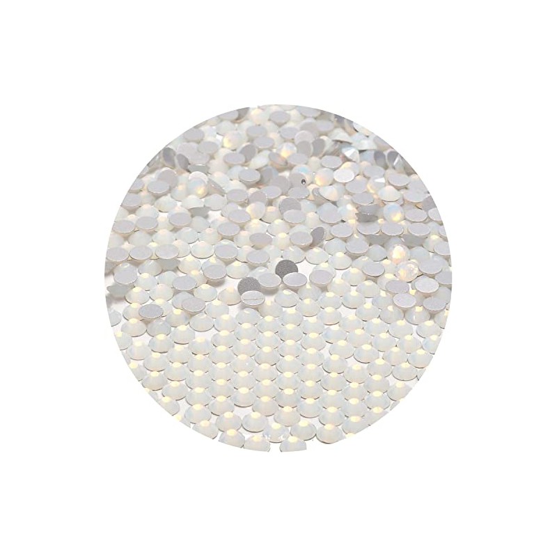 NCB 3000pcs Flatback Round Glass Nail Art Rhinestones Crystal for