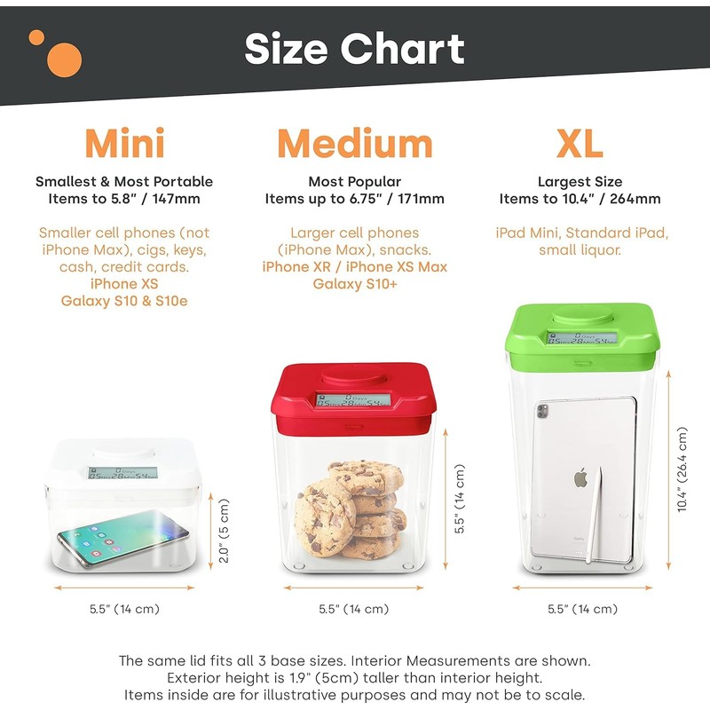 Kitchen Safe Time Locking Container (Medium), Timed Lock Box for