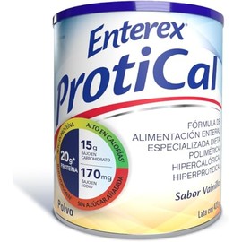 Enterex ProtiCal Suplemento Alimenticio en Polvo | Proteína con Caseinato de Sodio, Ácido Fólico, Ascórbico, Biotina y Carnitina | Sabor Vainilla | 1 