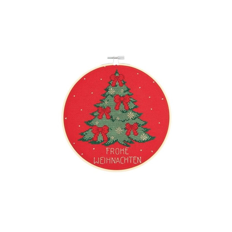 Rico Design Embroidery Kit for Picture Christmas Tree in Counted