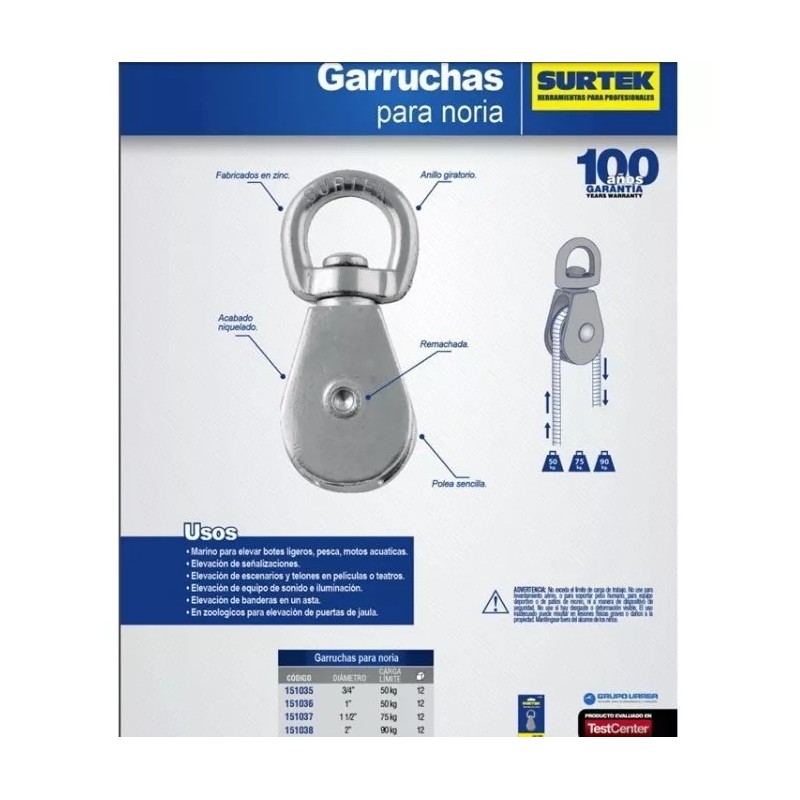 Surtek Garrucha Para Noria De 1 151036 Surtek