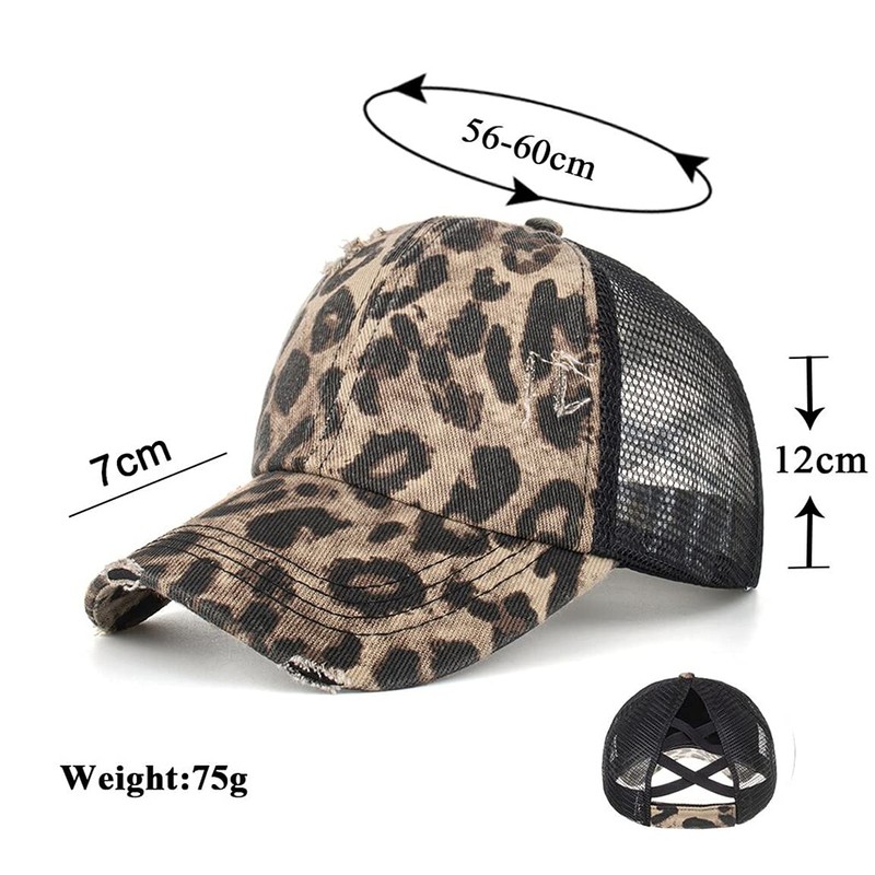 Ruicheng Ponytail Cap Women's Summer Mesh Baseball Cap Baseball Cap