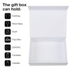 Aimyoo White Collapsible Gift Box with Magnetic Closure Lids 10.5x7x3