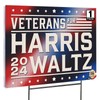 16"x12" 'Veterans for Harris Walz 2024' Yard Sign with Stakes,