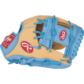 Rawlings | Select Pro Lite Series Francisco Lindor Youth Baseball Glove | 11.5" | Right Hand Throw | Camel/Columbia Blue
