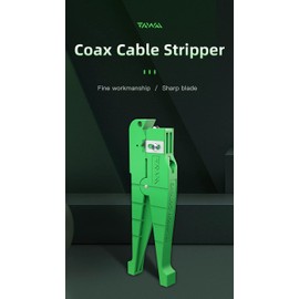 Coax Cable Stripper TAWAA 45-164 for Fiber Diameter 6.4-14.3mm Vertical and Horizontal Cutter Wire Stripping Rebound Spring Tool With 3 Straight Blades +1 Arc Blade