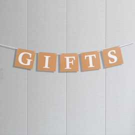 Gifts Sign Bunting Banner Vintage Rustic Gift Banner for Wedding Party, Bridal Shower, Country Baby Shower Decor, Bachelorette, Birthday Party Decorations
