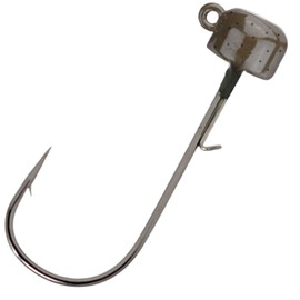 Reaction Tackle Tungsten Mushroom Head Ned Rig Shroom Jig Heads for Finesse Fishing, Weedless Jig Head for Bass Fishing with Soft Lures (5-Pack) 1/5oz Green Pumpkin