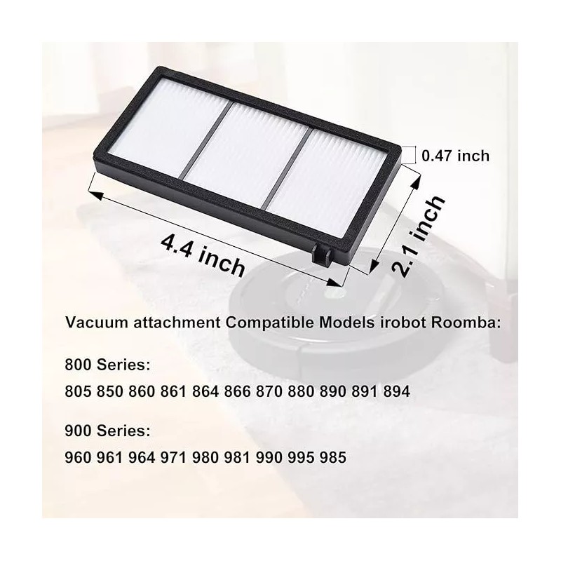 For irobot 4-12 HEPA Filter for iRobot Roomba 800 870