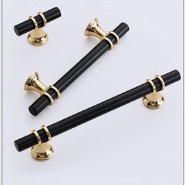 Zerniple T Bar Handle Pull Kitchen Cabinet Handle Zinc Alloy Drawer Wardrobe Pull Cupboard Knobs (2 Pieces)