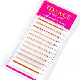 TDANCE Colorful lashes extension C Curl 0.07mm Thickness Semi Permanent Individual Eyelash Extensions Volume Lashes Professional Salon Use Mixed 8-15mm Length In One Tray (White,C-0.07,8-15mm)