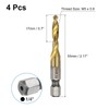 sourcing map 4pcs Combination Drill and Tap Bits Metric M5