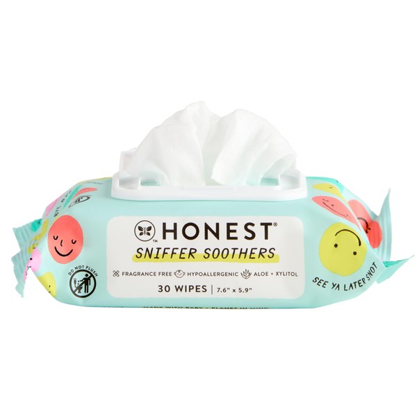 The Honest Company Plant-Based Snot Removing Wipes | Soothing Nose