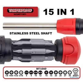 Megapro Stainless Steel Original & Tamperproof Multi Bit Screwdriver Set USA 151 Bowers Tool Co.