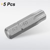 HARFINGTON 5pcs T40 Torx Screwdriver Bit 1/4" Hex Shank 25mm/1"